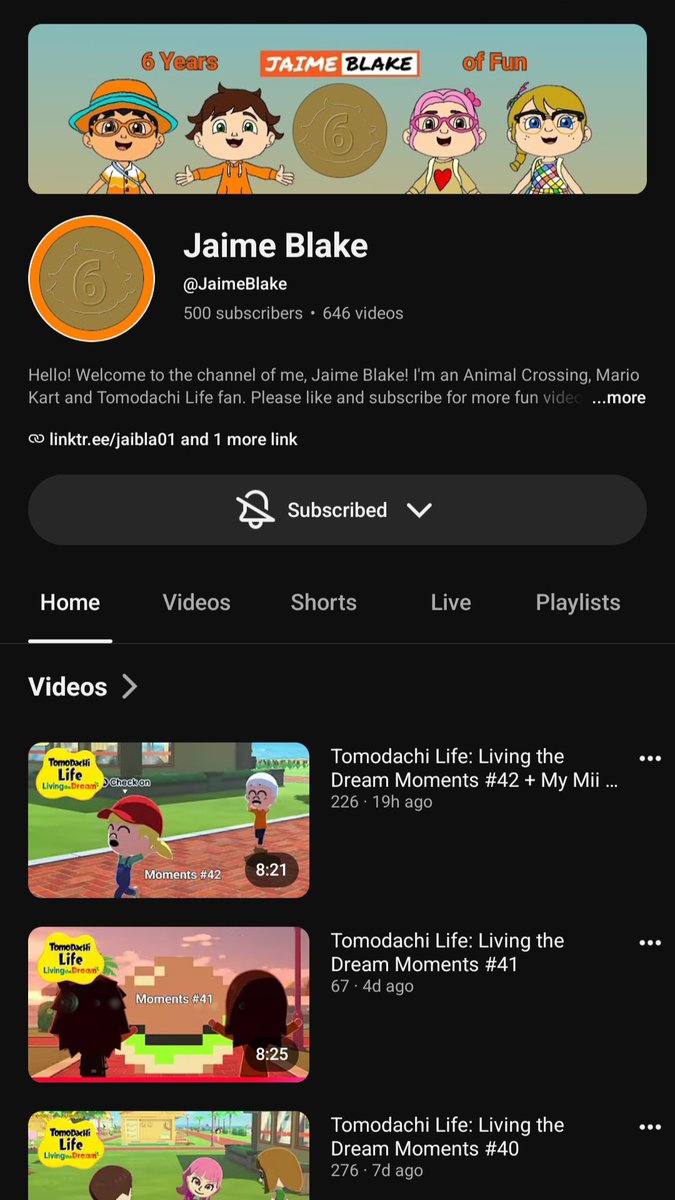 Brodian_X's tweet photo. Jaime Blake has officially reached 500 subscribers on his YouTube channel https://t.co/X8904mlOrE