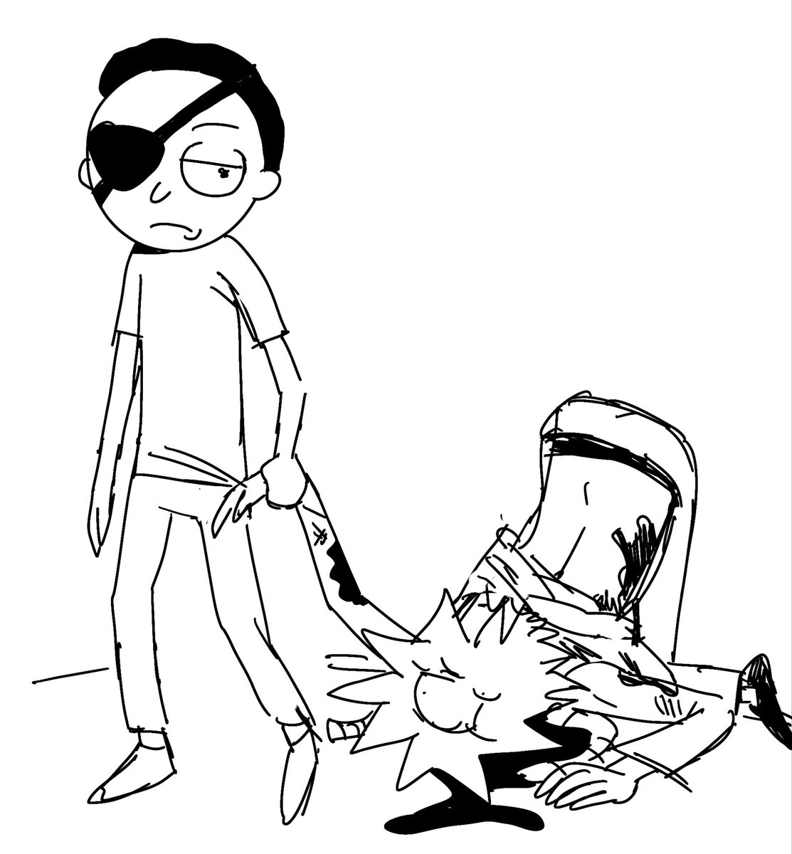tadel297's tweet photo. evil Morty 
#rnm https://t.co/mizeKNpCZf