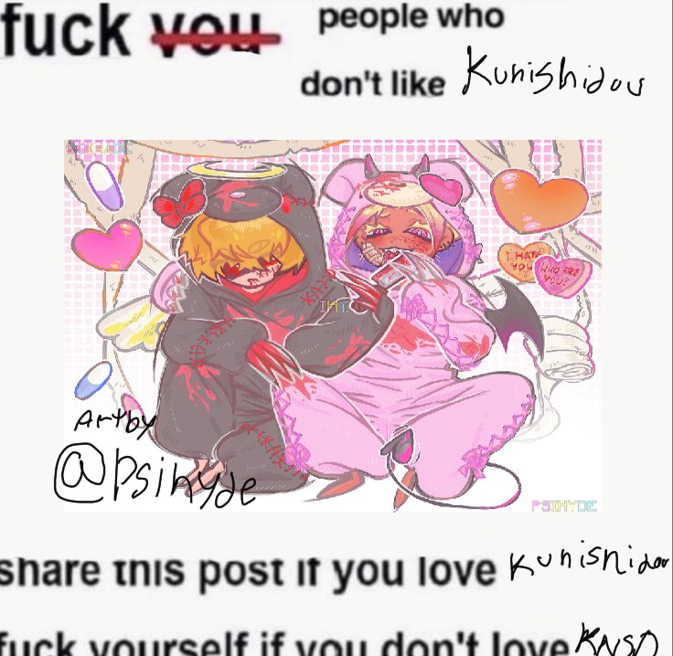 NoonaAxqyf's tweet photo. Omg 🥺🥺🥺🥺 artists work in the post are by @psihyde @castiellar i love thess ships

#nisebaku #bunhugo #raikuro awwwww https://t.co/O64FW2kUkC