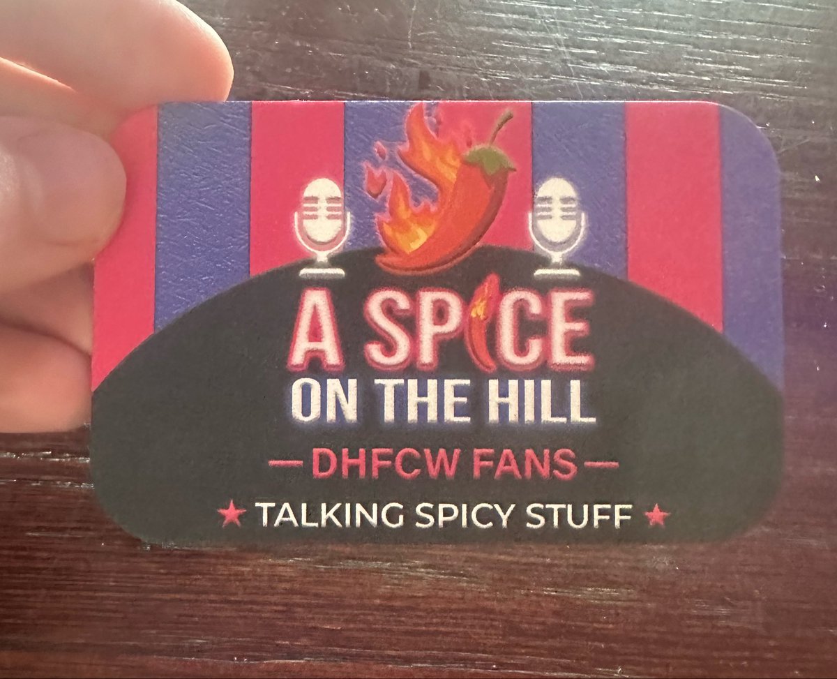 SpiceOnTheHill's tweet photo. 🌶️🔥 Fresh cards, fresh spice!

New A Spice on the Hill business cards are ready to hand out tomorrow! 🎙️🌶️

Small card, big spice. Let’s spread the word! 💗💙

#spiceonthehilldhfcw #dulwichhamletwomen #dulwichhamletwomenreserves #dulwichhamlet #womensfootballpodcast https://t.co/FkMDDgZas0