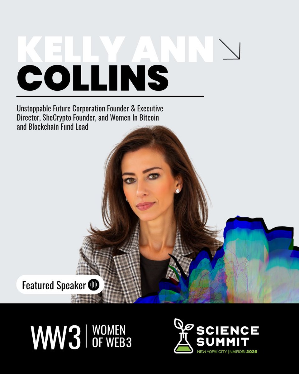 the_womenofweb3's tweet photo. ๐๏ธ Meet our #UNGA81 Featured Speaker Kelly Ann Collins @itskac โ social-impact leader expanding womenโs access to Bitcoin, blockchain, Web3 education & opportunity. ๐บ๐ณ
๐ Sept 18 | 11 AM ET
๐ Registerโ https://t.co/234LVy1Ew3โ
#DigitalEquity #ScienceSummit2026 #UNGA81 https://t.co/5hmQYD1QZp