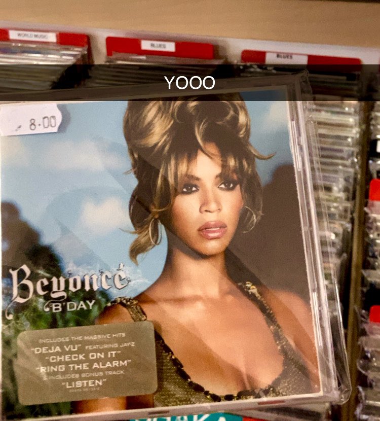 blazetheecatt's tweet photo. this was the only Beyoncé cd in the store !! 
IM SO HAPPY 💛💛 https://t.co/2G4bycIF8K