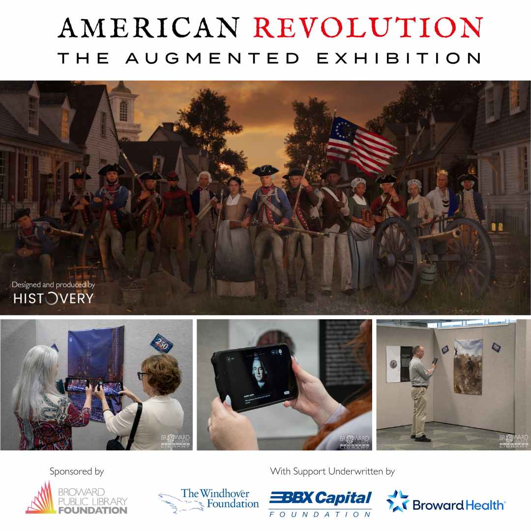 bplfoundation's tweet photo. 🎉 Join @BrowardLibrary for the final Opening Reception of the American Revolution AR Exhibit!

📅 Sat, Sept 12 | 2:00 - 3:00 PM
📍 North Regional/Broward College Library
🔗 https://t.co/7Wtv9EWZFp https://t.co/fKj3EpPeHj