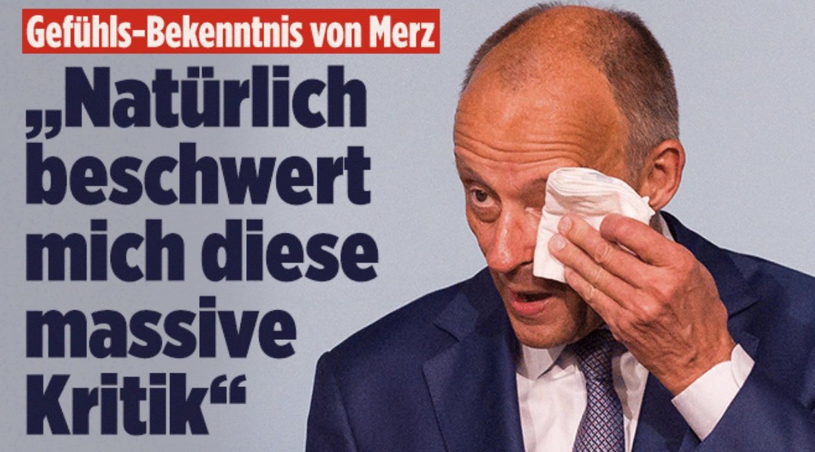 queru_lant's tweet photo. Der Kanzler weint. 

„Alle sind so gemein zu mir“ 🥹 https://t.co/TMd6ahZTCU