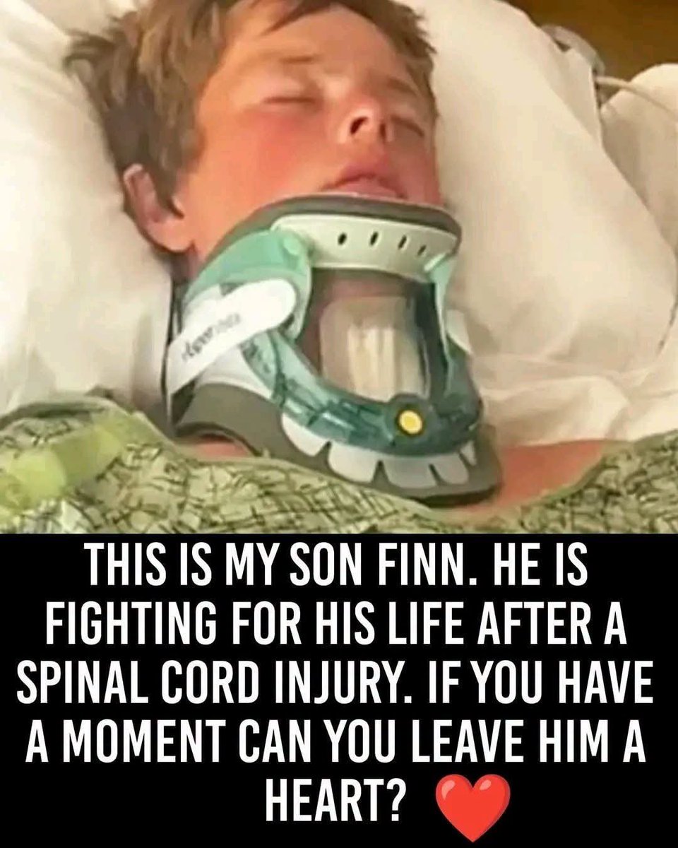 DOGEQEEN's tweet photo. URGENT: July 31 was supposed to be Finn Renard’s last day as a junior lifeguard intern in San Diego.

He was 17. The anchor swimmer. His team was behind. He ran into Mission Bay and dove hard to catch up.

His head hit the ocean floor.
He was knocked out. His neck was broken. Fellow lifeguards pulled him out and kept him alive long enough to reach Scripps Memorial in La Jolla.
Surgeons replaced a vertebra and fused his cervical spine. For a few days, his family thought he was turning a corner. He sat up. He talked. Teammates visited.

Then his lungs failed. He was intubated. Later placed on ECMO.

He has some movement in his arms. Not in his hands or legs. He was supposed to start senior year this month. He wanted to be a pilot. His family had moved to Texas, but every summer he came back to this program because he loved it.

Before surgery, he asked them to take the mask off.

He thanked the team for doing everything they could to keep him alive.
That is who he is.

Finn is still in the fight. His family is still in a hospital far from home. The road ahead is long — ICU, rehab, maybe Craig Hospital in Colorado.

A boy who spent his summer learning to save other people now needs people to stand with him.

Pray for Finn. If you can help his family, look up the official GoFundMe for his recovery.