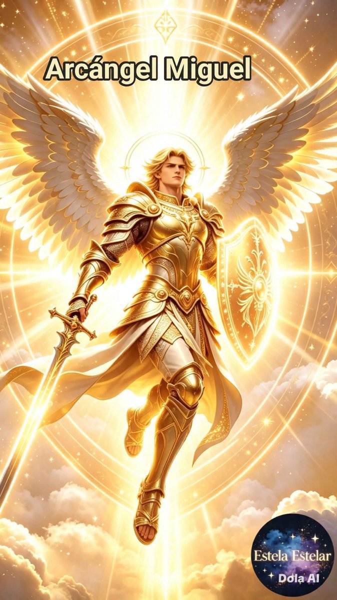 mavica7's tweet photo. El poder y la luz del Arcángel Miguel son realmente sublimes. 

🙏Que su protección, su fuerza y su luz dorada te acompañen siempre, en cada paso, en cada proyecto y en cada momento de tu vida. Amén https://t.co/kHPRU0l2yT