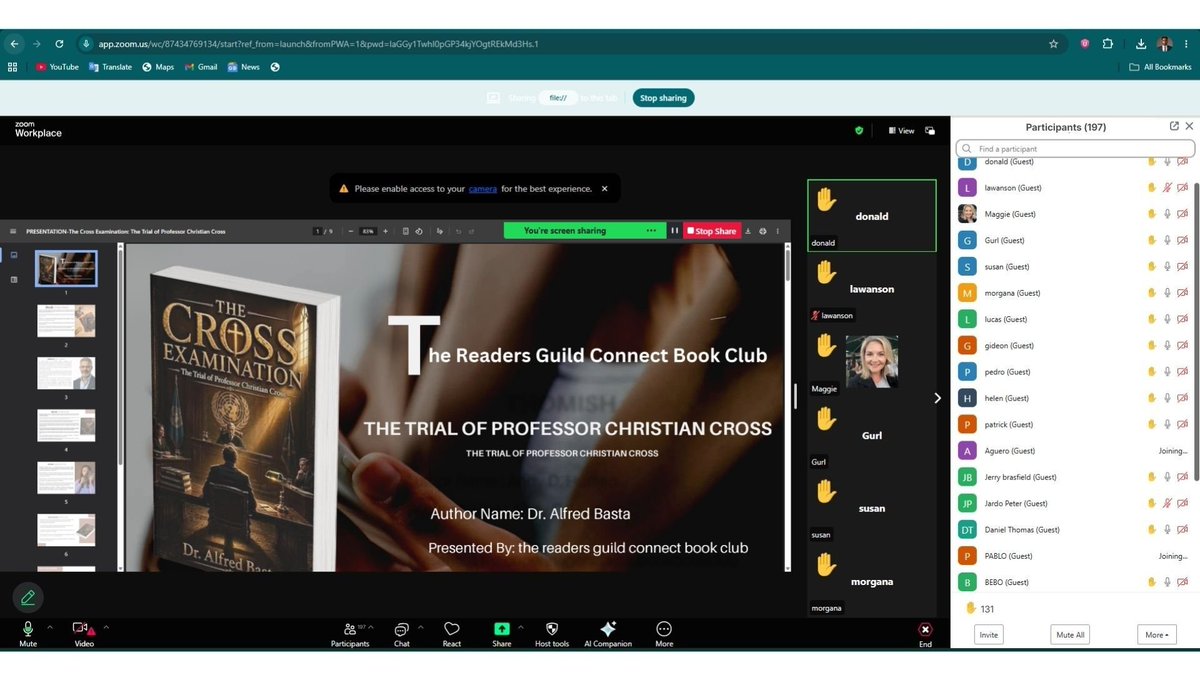 bastafamily's tweet photo. Special thanks to The Readers Guild Connect Book Club for featuring my book "The Cross Examination: The Trial of Professor Christian Cross" https://t.co/TjU5tQkMje https://t.co/OFV05yR40Z