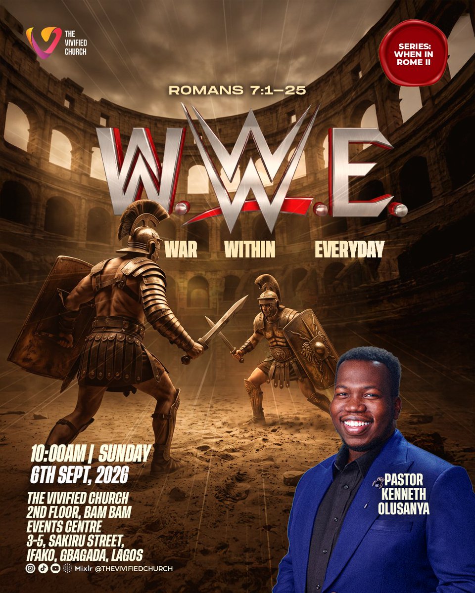 vivifiedchurch's tweet photo. ARE YOU READY TO RUMBLE?!

Because this fight has been going on for a while. In fact, it feels like it’s round 100,670… and you’re still fighting.

The battle between the life God has called us to and the pull of the flesh. https://t.co/95ADXkV0E6