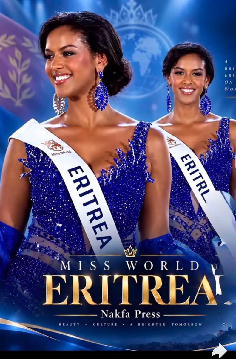 EritreaLuv's tweet photo. Eritreans did this!!! Snit Habteab ranks first in Africa for the Miss World 2026 People's Choice vote and has earned a direct entry into the Top 40 https://t.co/3HDfuSSoSK