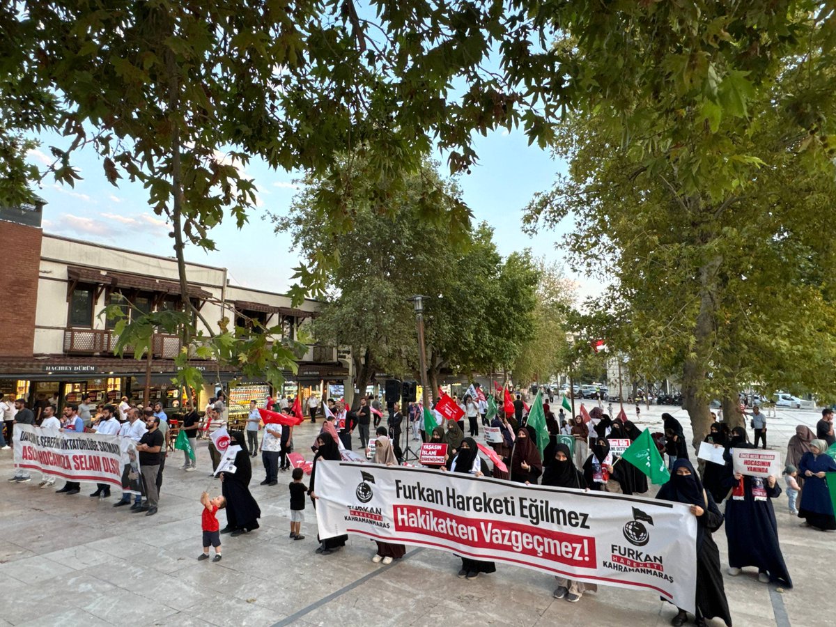 fhoncunesil's tweet photo. Adalet Yerini Bulana Dek! 

Furkan Hareketi mensupları olarak haksız bir şekilde tutuklanan Alparslan Kuytul Hocaefendi Semra Kuytul Hocahanım ve çok sayıda Furkan Hareketi mensubu kardeşimiz için basın açıklaması gerçekleştirdik. 

AlparslanHocaya Özgürlük 
SemraHocaya Özgürlük 
FurkanHareketi Tertemizdir 

📍 Kahramanmaraş