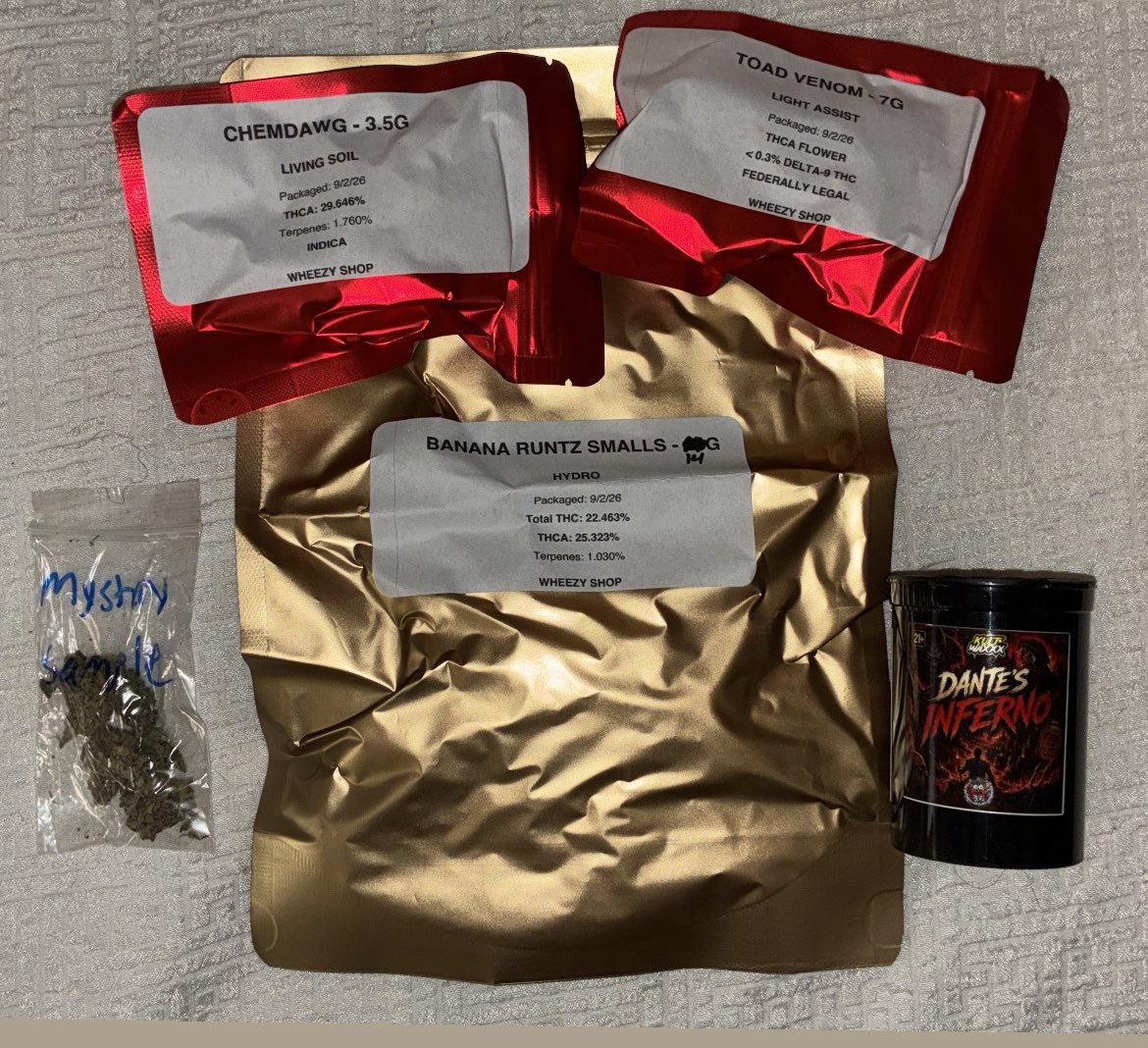 ITSOKTODIEtv's tweet photo. Good morning X homies! Starting today with a @Glowheezy #Wheezyshop Unboxing! This is our second care pack we will opening from the homie! I hope y’all enjoy & have a wonderful day! Don’t forget to use my code itsoktodietv15 to save with bro💯💚🙏🍀 #Unboxing
#StonerFam #TwitchFam #THCA #StonerLifestyle