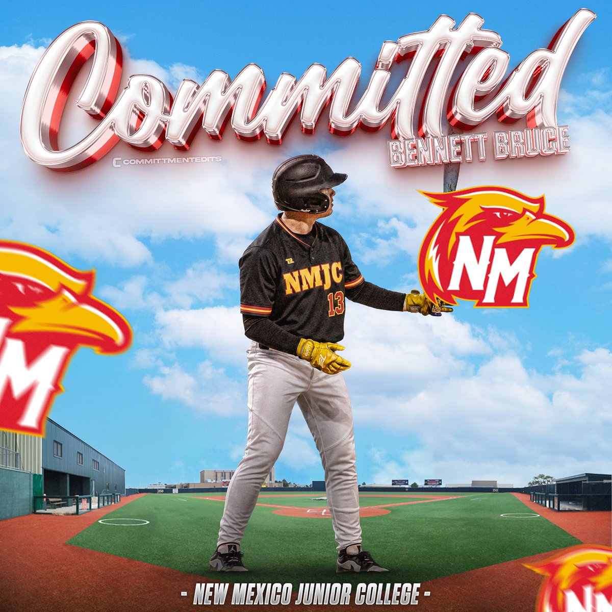 BennettBruce28's tweet photo. Blessed to announce that I’m committed to New Mexico Junior College! Thank you to God, my mom, my coaches, teammates, and everyone who has helped me along the way. Excited for what’s next! ⚡️🦅⚾️ https://t.co/hEdslKBfjK