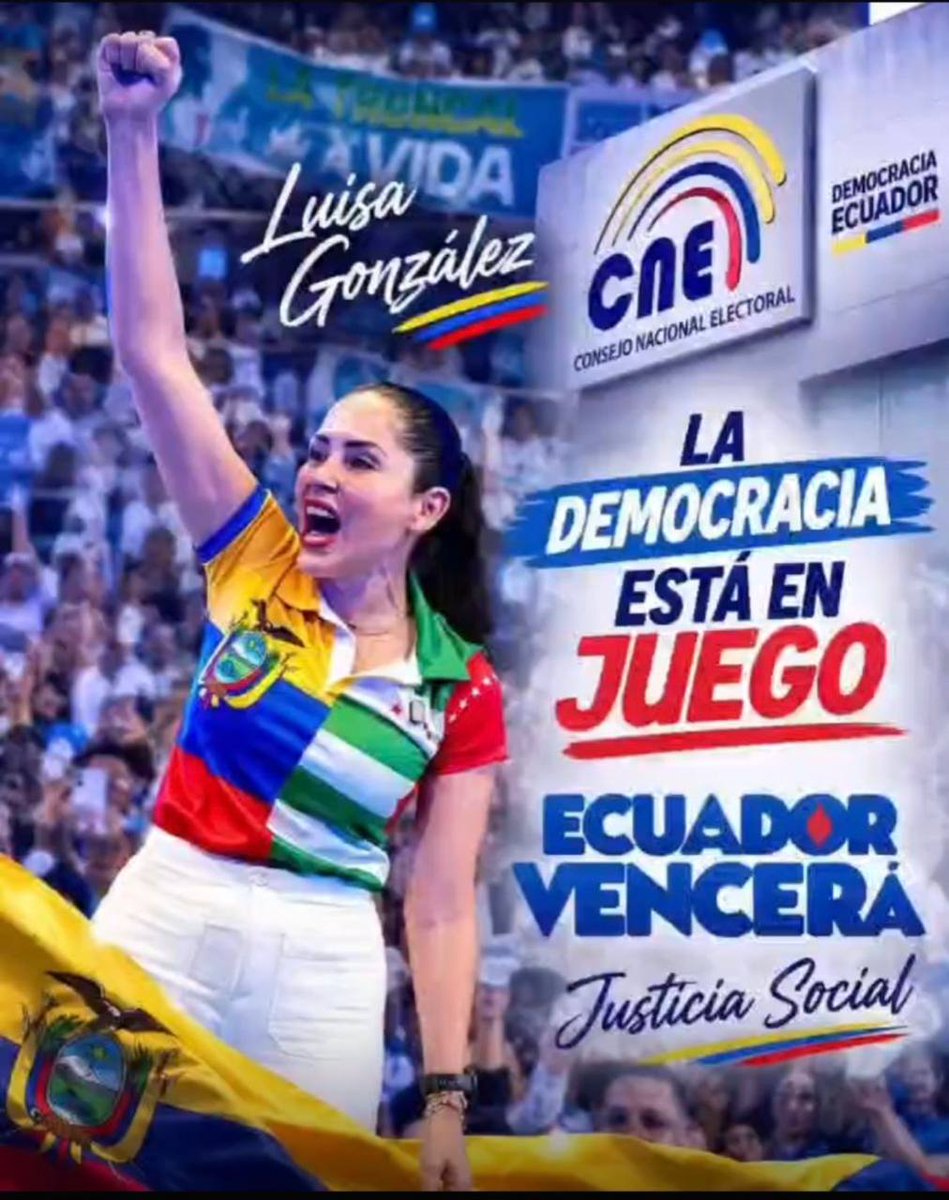 Kev_Stn1's tweet photo. Qué raro este show pactado… A @LuisaGonzalezEc la persiguen en el @cnegobec y el @TCE_Ecuador mientras #EcuadorVencerá. ¿Por qué @DanielNoboaOk y @jr_cabreraz guardaron silencio cómplice? Denunciamos esto porque #ManabíVencerá siempre. https://t.co/LYwjxACLqp