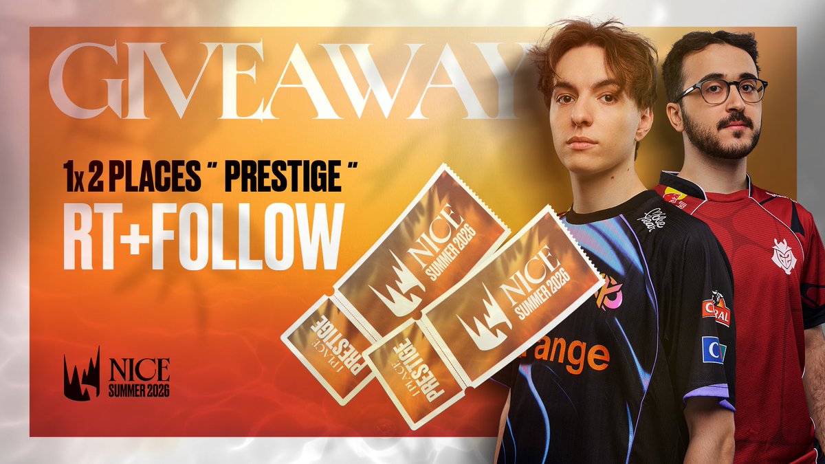 OTP_LoL's tweet photo. CONCOURS LEC FINALS À NICE ! 🎁

On connaît déjà nos premiers qualifiés pour Nice ! À cette occasion, on vous propose de gagner 2 places Prestige

Pour participer :
- RT + Follow @OTP_LoL

📅 TAS 10/09/26 https://t.co/R22uGp4rfq