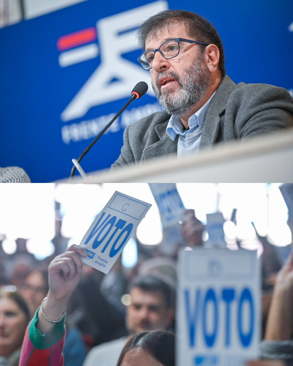 Frente_Amplio's tweet photo. ✋ Plenario Nacional:

- Resolvió por unanimidad proponer al Congreso la continuidad del presidente de nuestra fuerza Política Fernando Pereira.

- Aprobación por unanimidad del protocolo de actuación ante situaciones de violencia basada en genero. https://t.co/k90XpbMLnl