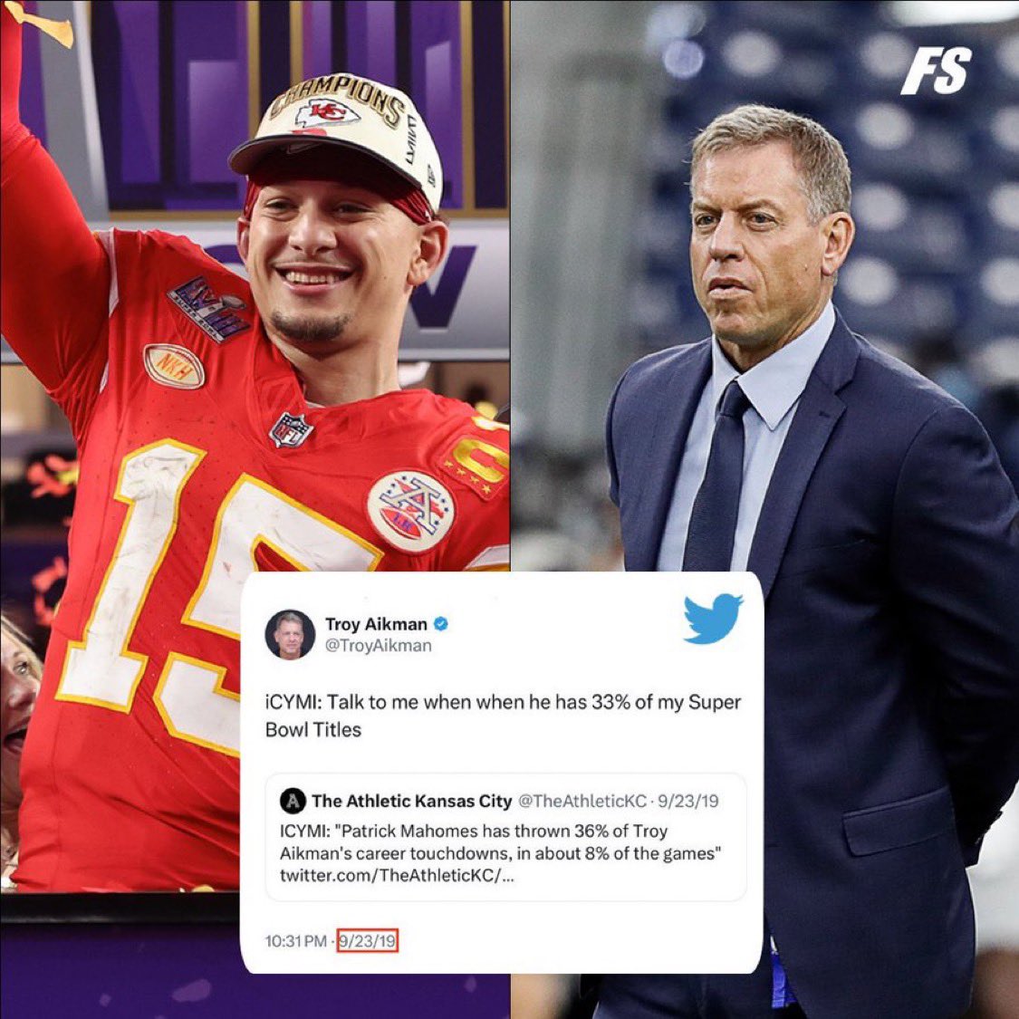 BradHensonPro's tweet photo. Troy Aikman: “Talk to me when when he has 33% of my Super Bowl Titles” https://t.co/bl2sA3pRvs