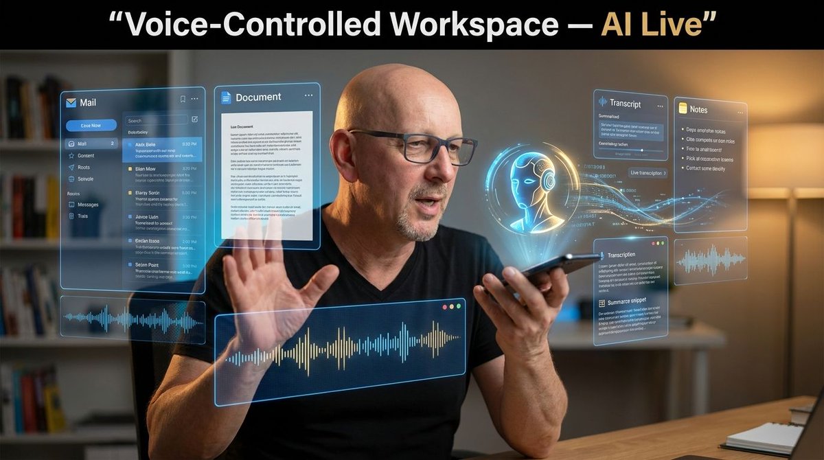 sorimmelspacher's tweet photo. Google adds voice control to Gmail, Docs and Notes through Gemini. Work shifts from typing commands to granting access across apps. The interface becomes a permission layer. #GoogleWorkspace #GeminiAI https://t.co/gJhGKx5l1R