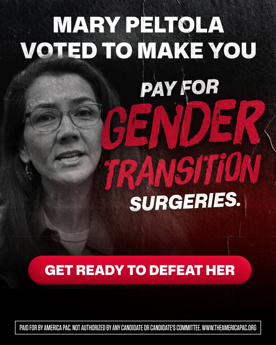 america's tweet photo. What does Mary Peltola support? Men in girls’ locker rooms and taxpayer-funded gender transitions. She’s too radical for Alaska. We MUST defeat her this November. Get ready to vote!
