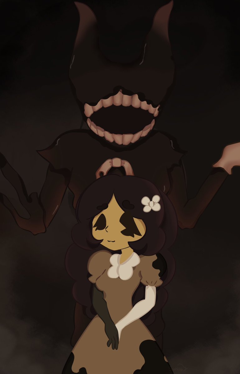 dotty_monroe's tweet photo. Guys idk how to draw Ink Demon HELPPP T^T anyways, here is an attempt from like 3 months ago #BENDY https://t.co/VrR7RTNhn7