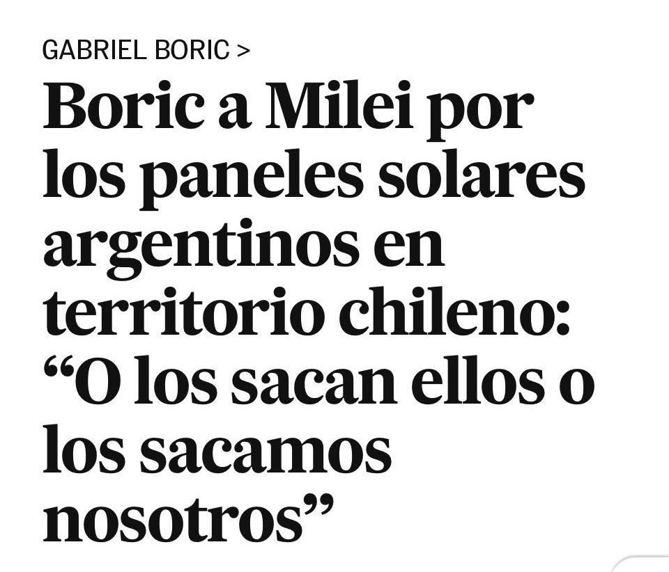 baradit's tweet photo. Boric reacciono de inmediato.
Y eso que sólo eran unos paneles solares.

¿Dónde está el “God Emperor Kast”, el patriota de las mil banderas?
. https://t.co/nXLPzMYudr