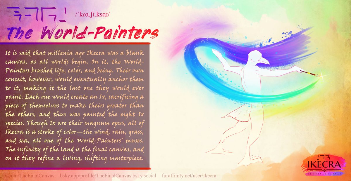 TheFinalCanvas's tweet photo. World-Painters
#fantasy #fantasyart #worldbuilding #conlang #furry https://t.co/Tn50phUyvn
