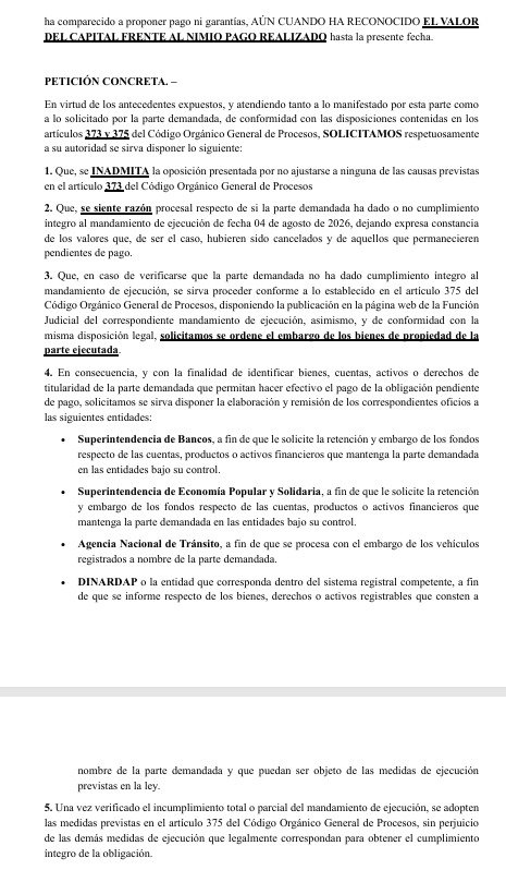 parasociosbsc's tweet photo. 🚨LA PRIMERA GESTIÓN DE MONTALVO @memontalvo: ENDEUDAR MÁS AL CLUB🚨

Luego de leer, a @la_abogada_  se ha constatado todo. El 11 de febrero del 2026 BSC y Duoprint-G  suscribieron un Acta de Transacción Extrajudicial por USD 1.230.630 (IMAGEN 1), en que BSC se comprometía a pagar en 5 cuotas hasta agosto. 

Dicho documento NO tiene firma electrónica, no se puede verificar si fue suscrita realmente ese día. Es mucha coincidencia que se menciona que el 9 de febrero fue cuando la empresa les prestó gran parte de ese monto, y el 11 siendo el PRIMER DÍA que asume MONTALVO (IMAGEN 1 en tuit de @la_abogada_), lo PRIMERO QUE HACE ES FIRMALES ESO, pero recordar que un día antes, el 10 de Febrero fue el día que arrestaron a Antonio Álvarez. Es evidente es gestión de Montalvo y se puso ha puesto con fecha anterior, sin firma electrónica, cuando en otros documentos sí ha constado la firma electrónica (IMAGEN 2).

BSC ha realizado cuatro abonos que solo suman USD 110K. Existieron insistencias de parte de la empresa a BSC, pero en julio se cansaron y dedicieron iniciar acciones legales (IMAGEN 3).

El 4 de agosto, el juez dictó mandamiento de ejecución requiriendo a BSC el pago (IMAGEN 2 del tuit de @la_abogada_ ), dentro del cinco días hábiles luego de ser notificado. BSC fue notificado alrededor del 25 de agosto, por lo que el 1 de Septiembre se cumplía los 5 días hábiles. Ese mismo día BSC presenta un escrito, en que pide rehacer la liquidación y hasta con nuevo perito, es decir solo busca SE ALARGUE EL PROCESO.

Al siguiente día, el 2 de Septiembre, la empresa ante pedido de BSC, presenta otro escrito en el que menciona que persistir el incumplimiento, se avance hacia medidas de ejecución y embargo de bienes, cuentas y activos de BSC (IMAGEN 4).

Al igual que la deuda de Díaz, lo único que buscan es seguir ALARGANDO los tiempos para pagar deudas, es decir que los siguientes vean como pagan y solucionan, mientras los que se ENDEUDARON HAN SIDO ELLOS @memontalvo @Galo_Xavier. Buscan que los resultados deportivos les siga dando respiro para mantenerse en el club, y lamentablemente hay muchos que aún no logran separar lo deportivo de lo institucional.

BSC debe clasificar al hexagonal e ir a elecciones.

@la_abogada_ @SociosBSCQuito @FutbolPasionWeb @vozdelsociobsc @williamvillacis @JohnnyHidalgo6 @pepelucky10 @gersonhm_76 @DebateBSC @BarceMan  @milolimoli @almadismo @aquiltermo @angelitochica @SDKec @Soldadodelidolo @Barcetastasis2 @Avalancha_BSC 
 @pepejosebs17892 @noticias_BSC @MauricioOrtegaE  @estebanavila  @CarlosXArguello  @CarlosVerareal   @KVerdezoto17 @jamolestina  @AntonioUbilla1 @Diego_Briones13 @CarlosPaoloD
 @gallardogerman  @SchuberthSuingV @jsanchezparra