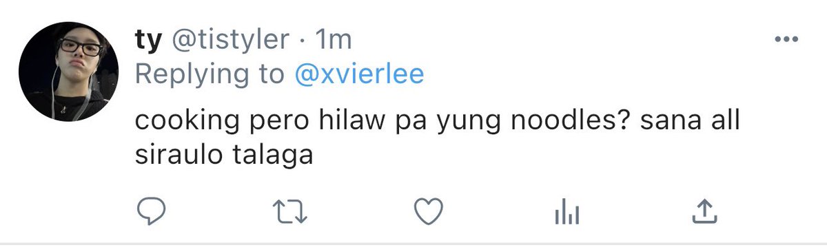 wydyulz's tweet photo. — #2yulz au 

xavi (oh) na nagpapapansin sa roommate niya by making horrible food for himself hanggang sa ipagluto siya nito. https://t.co/aIhclEKyfZ