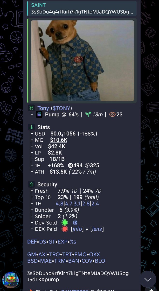 SAINT_vwo1's tweet photo. CA>

3sSbDu4q4rfKirh7k1gTNteMJaDQYWUSbgJ5dTXXpump https://t.co/wZYJapeFGf