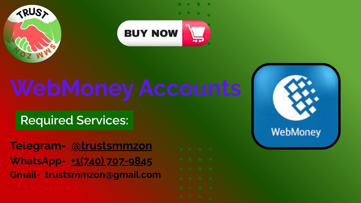 BadgettCan78218's tweet photo. Buy Verified WebMoney Accounts: A Guide to Secure and Legitimate Payment Setup

Required Services:
Telegram-  @trustsmmzon
WhatsApp-  +1(740) 707-9845
Gmail-  trustsmmzon@gmail.com

#Ireland #singapur #Denmark #Kenya #Germany #Sweden #Italy #Isrile #Norway #canada #England #USA https://t.co/TxekSyhXSY