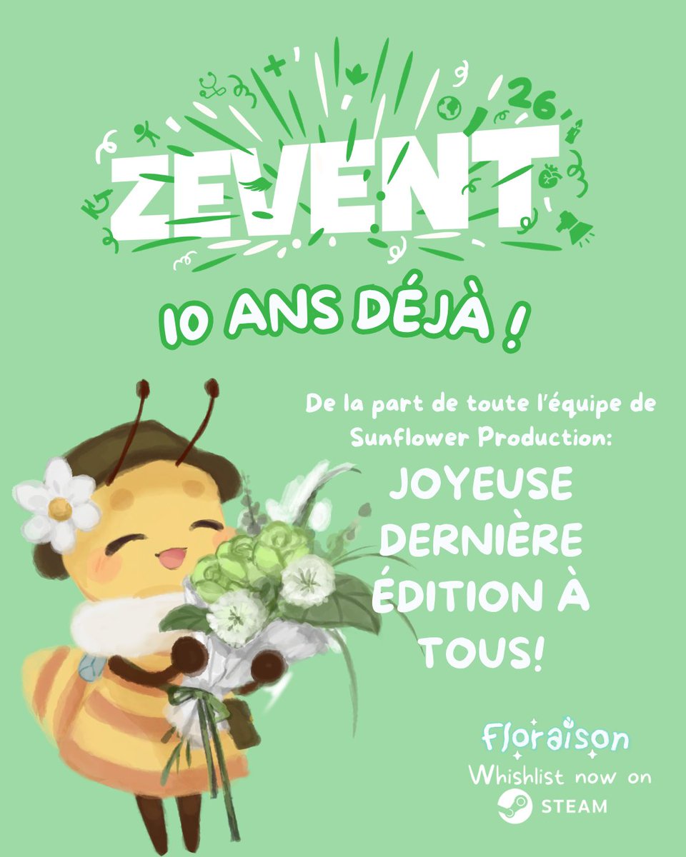 floraison_game's tweet photo. Ca fait un jour que le dernier @Zeventfr  de l'histoire a débuté et déjà 6 000 000€ récoltés ! 💚
Tout le monde au studio est à fond derrière l'événement 🍀 On vous souhaite à tous une très belle dernière édition! 

#Zevent2026 #Zevent https://t.co/OeaTEcRxC5