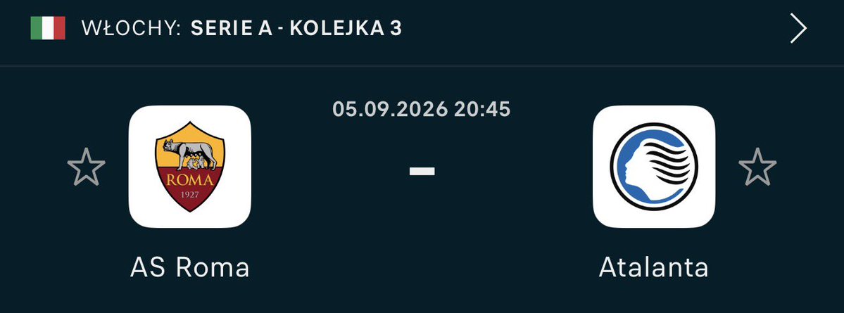 betsidepl's tweet photo. Konkurs na mecz Roma - Atalanta 

5 najszybszych osób zgarnie po 20 PLN za poprawne dokładnego wyniku. Nagroda do totala 

Powodzenia https://t.co/Dosjwye7eR