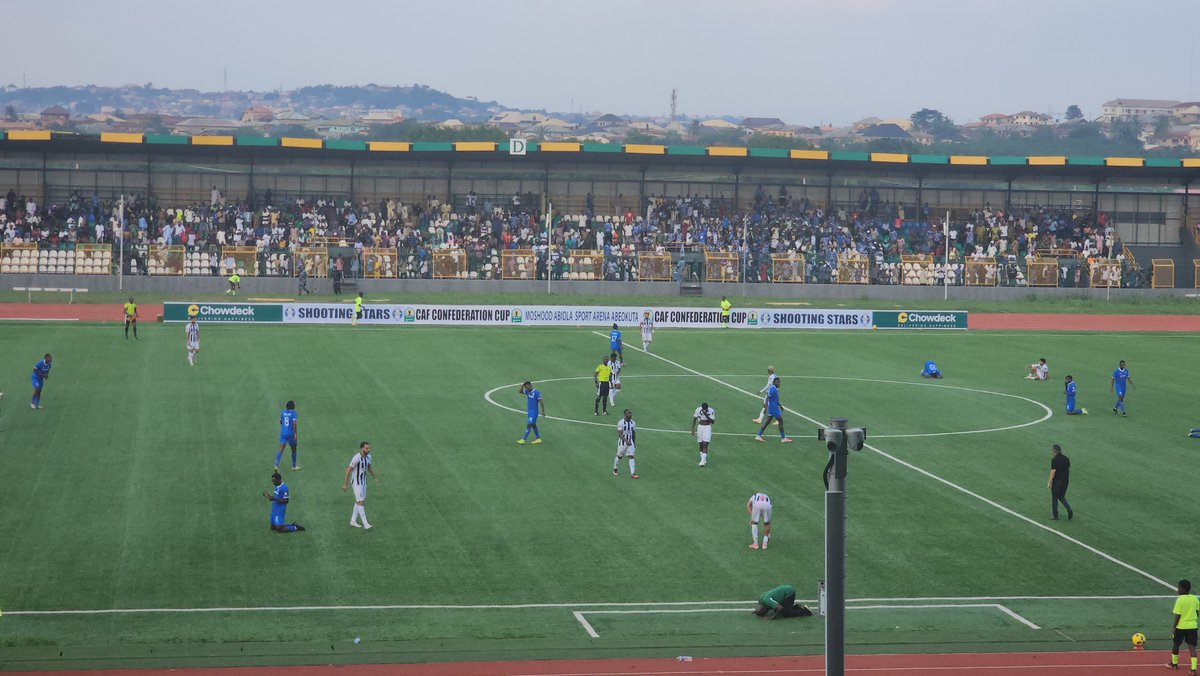 PshevyofGod's tweet photo. FULL TIME

Shooting Stars (3SC) 🇳🇬  1 - 0 CS Sfaxien 🇹🇳 

The Oluyole Warriors travel to Tunisia with a slim victory.

Can they grind out a result in Tunisia 🤔 

#SHOCSS #CAFCC #PshevyTV https://t.co/Xy06NzmGuz