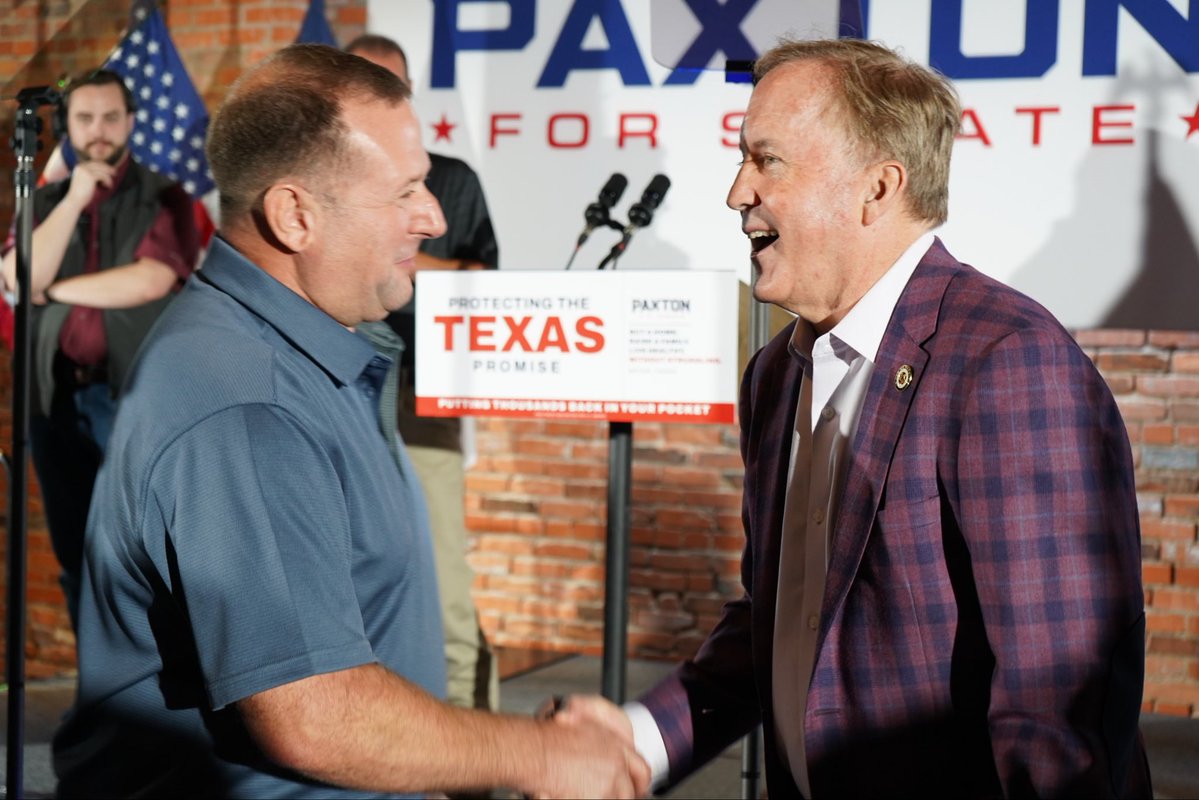 KenPaxtonTX's tweet photo. Standing room only in Bryan this morning!

One thing is clear: Texans are eager to have a fighter working for them, and they know I have not and will not let them down. I’m grateful for your support. Together, we will Protect the Texas Promise. https://t.co/yhNRwq4l56