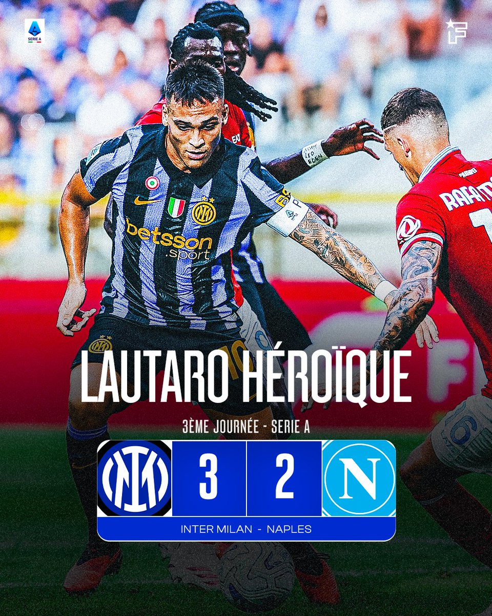 footmercato's tweet photo. 🚨 𝗟'𝗜𝗡𝗧𝗘𝗥 𝗦'𝗜𝗠𝗣𝗢𝗦𝗘 𝗗𝗔𝗡𝗦 𝗖𝗘 𝗖𝗛𝗢𝗖 𝗙𝗔𝗖𝗘 𝗔̀ 𝗡𝗔𝗣𝗟𝗘𝗦 𝗚𝗥𝗔̂𝗖𝗘 𝗔̀ 𝗨𝗡 𝗗𝗢𝗨𝗕𝗟𝗘 𝗗𝗘 𝗟𝗔𝗨𝗧𝗔𝗥𝗢 𝗠𝗔𝗥𝗧𝗜𝗡𝗘𝗭 ! 💙🖤

Naples s'est fait renverser par les Napolitains ! https://t.co/ITE0M38GeJ