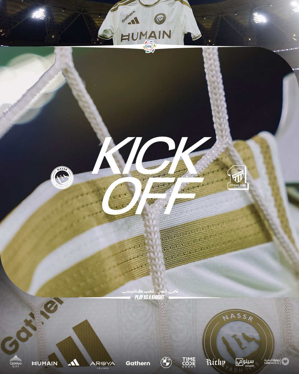 AlNassrFC's tweet photo. 🟡 | صـافرة البدايـة!
توكلنـا علـى الله 💛

#النصر_الاتحاد https://t.co/MVZD7eVEdh