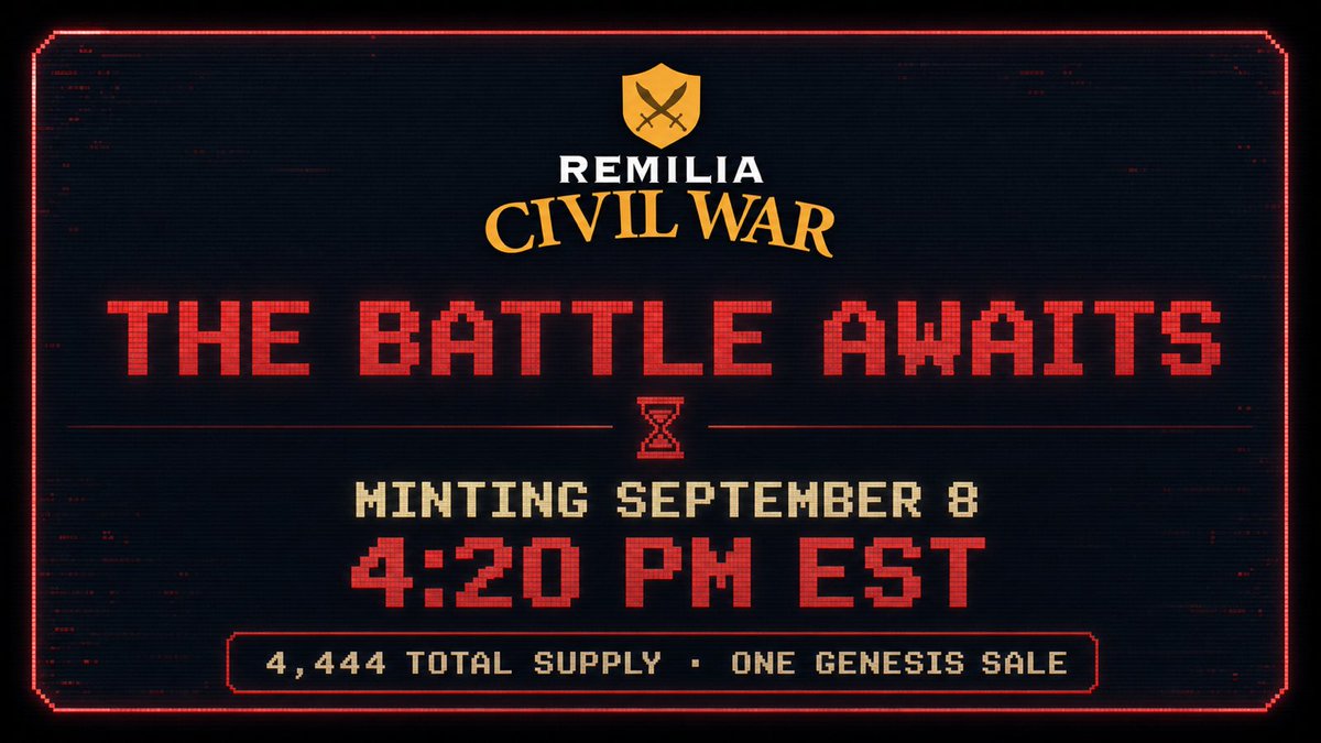 RemiliaCivilWar's tweet photo. https://t.co/4Z1o8ZT33p

find the easter 🥚

website is live 

whitelist  ✍️ https://t.co/Q14Zf6Yw8Z