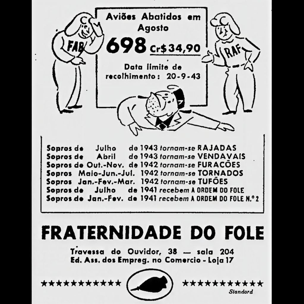 sentandoapua's tweet photo. Notícias da 2ª Guerra: 05SET1943-Fraternidade do Fole https://t.co/V7oJWocnan 

#SET43 #JB #WWII #RAF #fraternidade @fab_oficial @RoyalAirForce https://t.co/zFHMpZRZpw