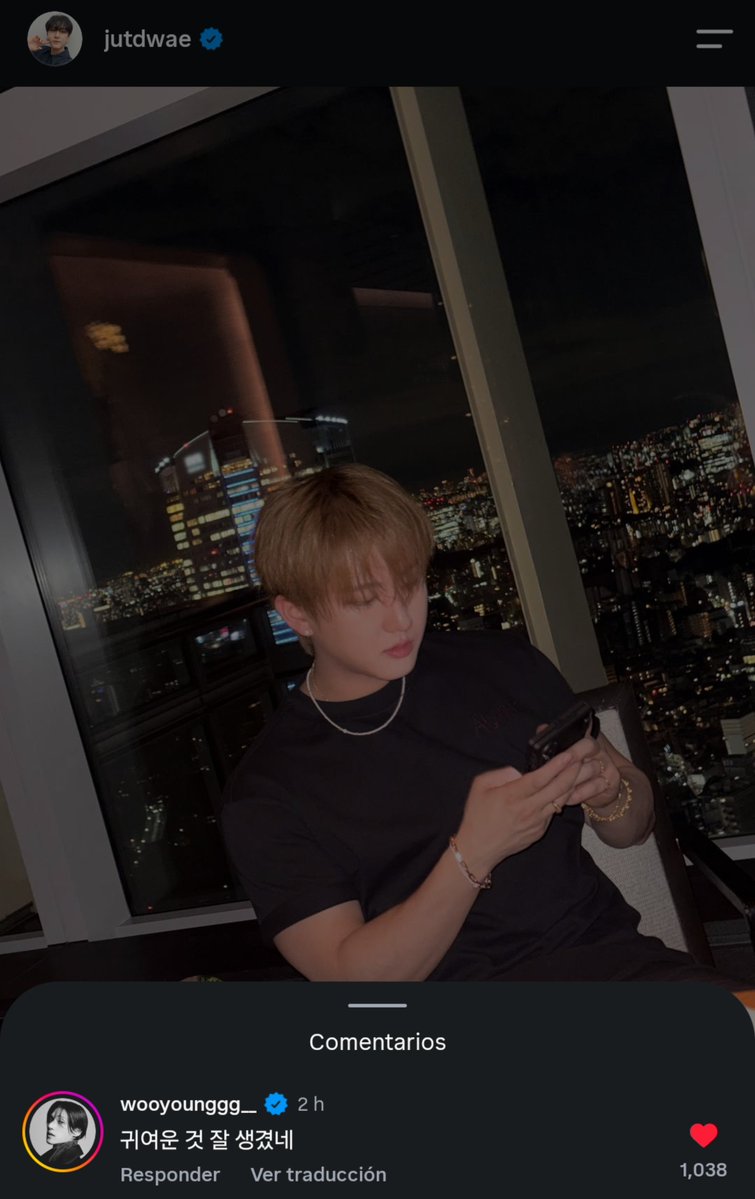 realskzoo's tweet photo. Wooyoung de ATEEZ comentó en el reciente post de Instagram de Changbin 💬

👤: Esta lindura, que guapo se ve https://t.co/l72MarUG6Y