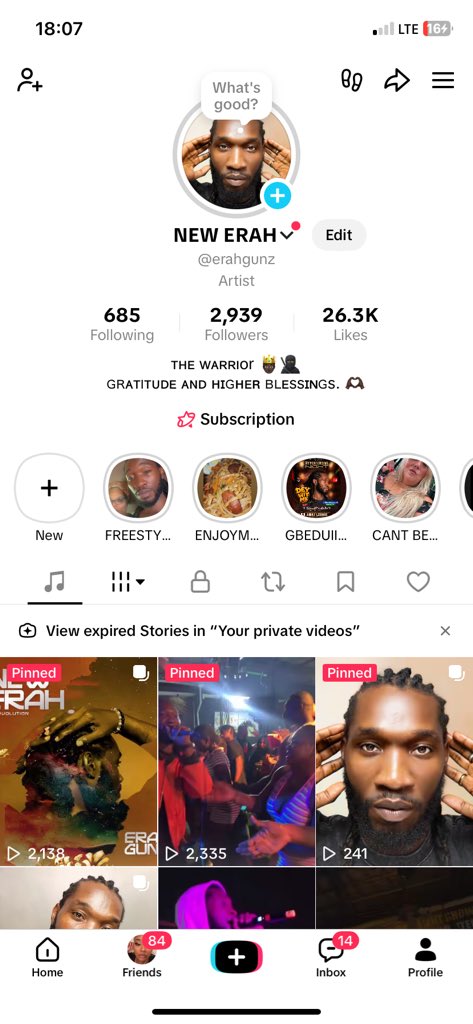 ERAH_GUNZ's tweet photo. TIKTOK FINALLY RECOGNIZED ME AS AN ARTIST ON THEIR DATABASE. 

Warriors, Thank You All For Your Contributions Towards Making This A Reality. Keep Listening To NEW ERAH (The Evolution) Album Warriors. 

GRATITUDE AND HIGHER BLESSINGS ALWAYS. 

#NewErah #ErahGunz #Tiktokartiste https://t.co/xubrJXiMYF