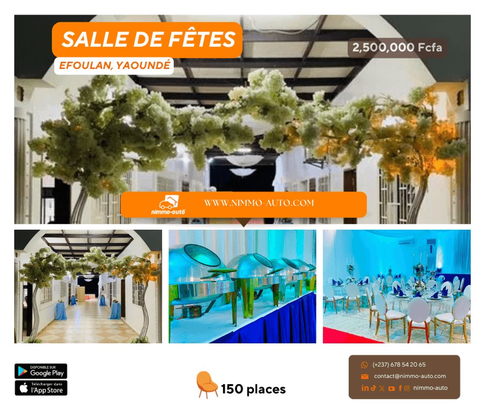 NimmoAuto's tweet photo. Salles de fêtes — WhatsApp 678 54 20 65
#NimmoAuto https://t.co/ekMj70hmVi
