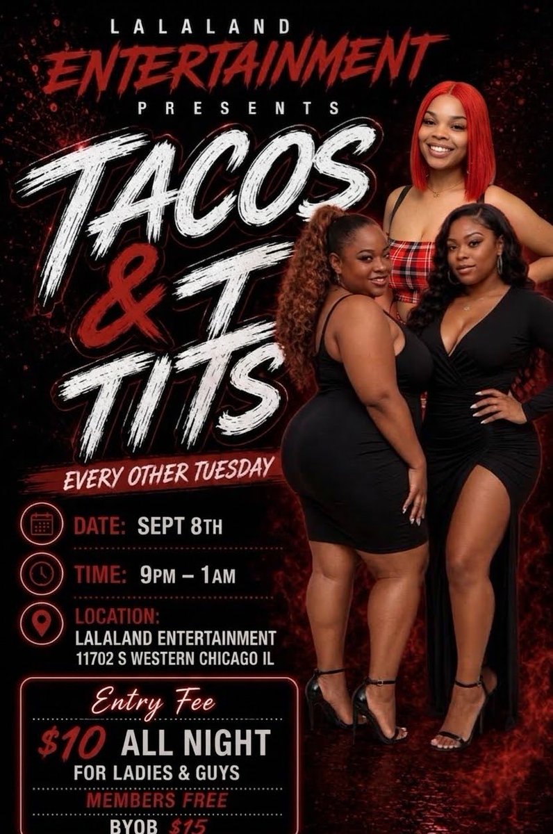 TaiiGorgeousss's tweet photo. Come See Me 🥰❤️ #titsandtacos #chicago #lalaland #lalalandentertainment https://t.co/JkUK6ZVCWW