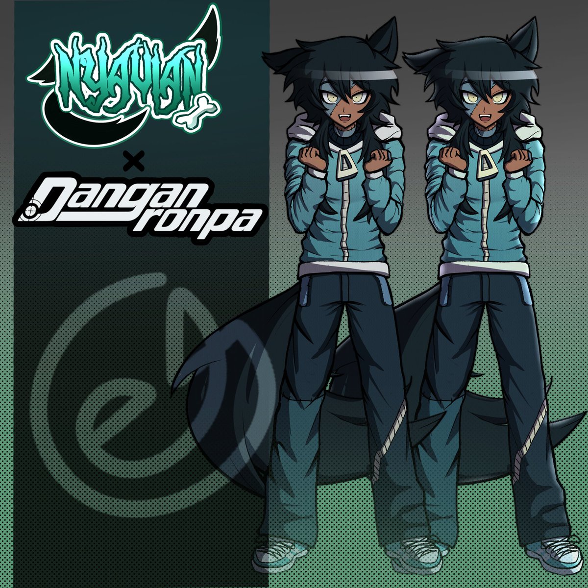 eefour1's tweet photo. $10 commission of @nyavian_ as a danganronpa character 💙💜 https://t.co/PZylqiioS3