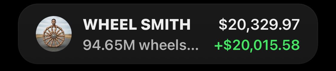 SOLEARLYINSIGHT's tweet photo. $WheelSmith is SKYROCKETING 🚀🏆

Alpha TG caught the move early! 📈🔥
If you were in the group, you could’ve been riding the same setup.

CA: EHpaxqVVjyyPt2cjfft5SqTkfaEjCF7RUCaFxCrZpump https://t.co/x0ysTam8GQ