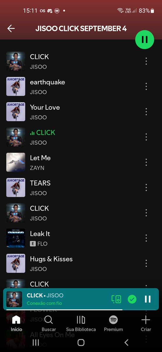 EraDuda88's tweet photo. Estão dando stream em #Cilck
OUÇA CLICK NO SPOTIFY
#CLICKbyJISOO
https://t.co/Cxldsq7K2V https://t.co/sNba0rz5bH