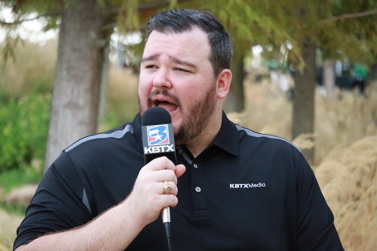 JayArnoldTX's tweet photo. Had fun kicking off the Texas A&amp;M season with @kbtxsports on Aggie Gameday!

Looking forward to a great year.

📸: @Travis_L_Brown https://t.co/0HJlRkDaeW