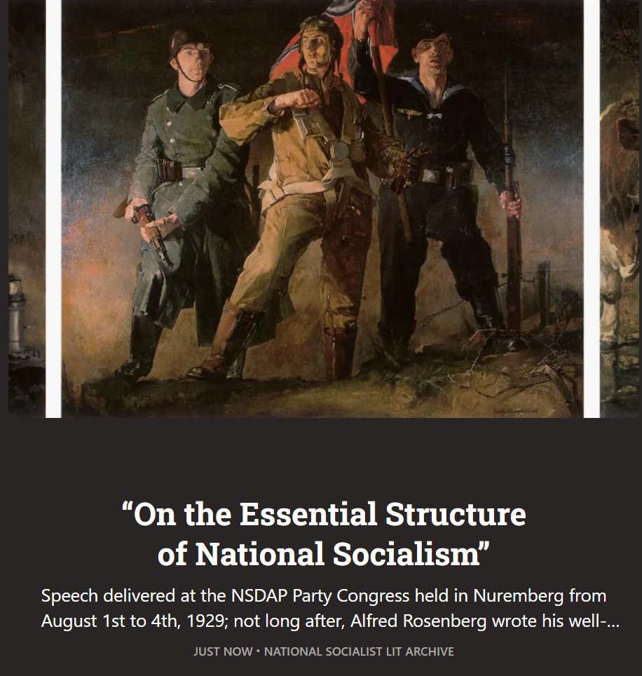 NSLitArchive's tweet photo. “On the Essential Structure of National Socialism” 

https://t.co/ISLSAbO2Sr https://t.co/u8z53qsiL0