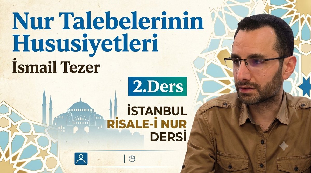 senolberk's tweet photo. Nur Talebelerinin Hususiyetleri

İsmail Tezer | İSTANBUL RİSALE-İ NUR DERSİ (2.DERS) – her cumartesi 21:00 canlı yayın
🍀
HÜR ASYA TV https://t.co/XUXTbtsMKf
HÜR ASYA HABER https://t.co/ad0rGYpDHh https://t.co/hTv5wPaD7q