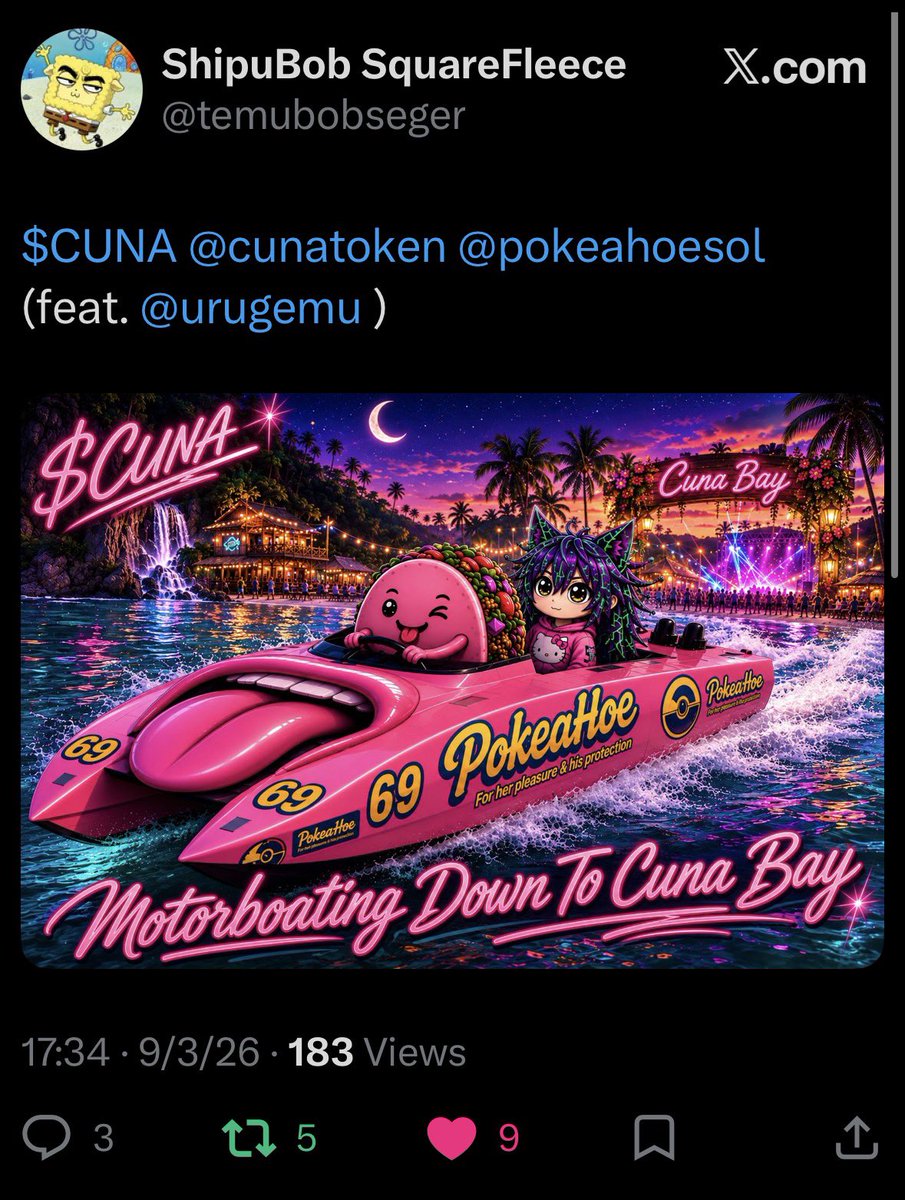 valleygirlvara's tweet photo. Drum roll please 🥁 

Congratulations to @CallMeC4KE and @temubobseger for winning the $CUNA meme contest! 🏆 

Please DM your SOL wallet to @cunatoken and we will get out your prizes! https://t.co/10HwP4SwMR