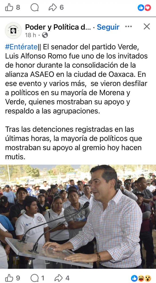 LagarrapataS22's tweet photo. La saturación de publicidad en las calles de Oaxaca de Juárez, a través de espectaculares y rotulados en el transporte público promocionando el 2.º Informe de Resultados de Luis Alfonso Silva Romo (@LUISALFONSOSR), dista mucho de ser un ejercicio de rendición de cuentas, pues el ex panista actúa como caja de resonancia de @salomonj. 
Lo que he hecho hasta ahora es una estrategia de posicionamiento personal. En lugar de pagar espectaculares y propagandas la ciudadanía exige resultados. ¿De dónde provienen los recursos para financiar esta millonaria campaña de imagen? Eso est obluagdi a transparentar en su informe de cero resultados. 

Tras su paso por el PAN, se alineó como una pieza clave del grupo político vinculado a los hermanos Jara Cruz. 
Silva Romo buscó activamente la candidatura a la presidencia municipal de Oaxaca de Juárez para el periodo 2025-2027; al no favorecerle ni las encuestas internas ni la correlación de fuerzas su llegada al Senado funcionó únicamente como un reacomodo estratégico para mantener vigencia y proyectar un eventual retorno a la capital oaxaqueña. 
Hay antecedentes que  no puede ignorar, en el ejercicio de revocación de mandato, la capital le dio la espalda a Salomón Jara (@salomonj) con una proporción de 3 a 1. 
Oaxaca de Juárez ha dejado claro su rechazo al jarismo.
Y de sus vínculos con el ASAEO, mejor no hablamos. 
👇🏽