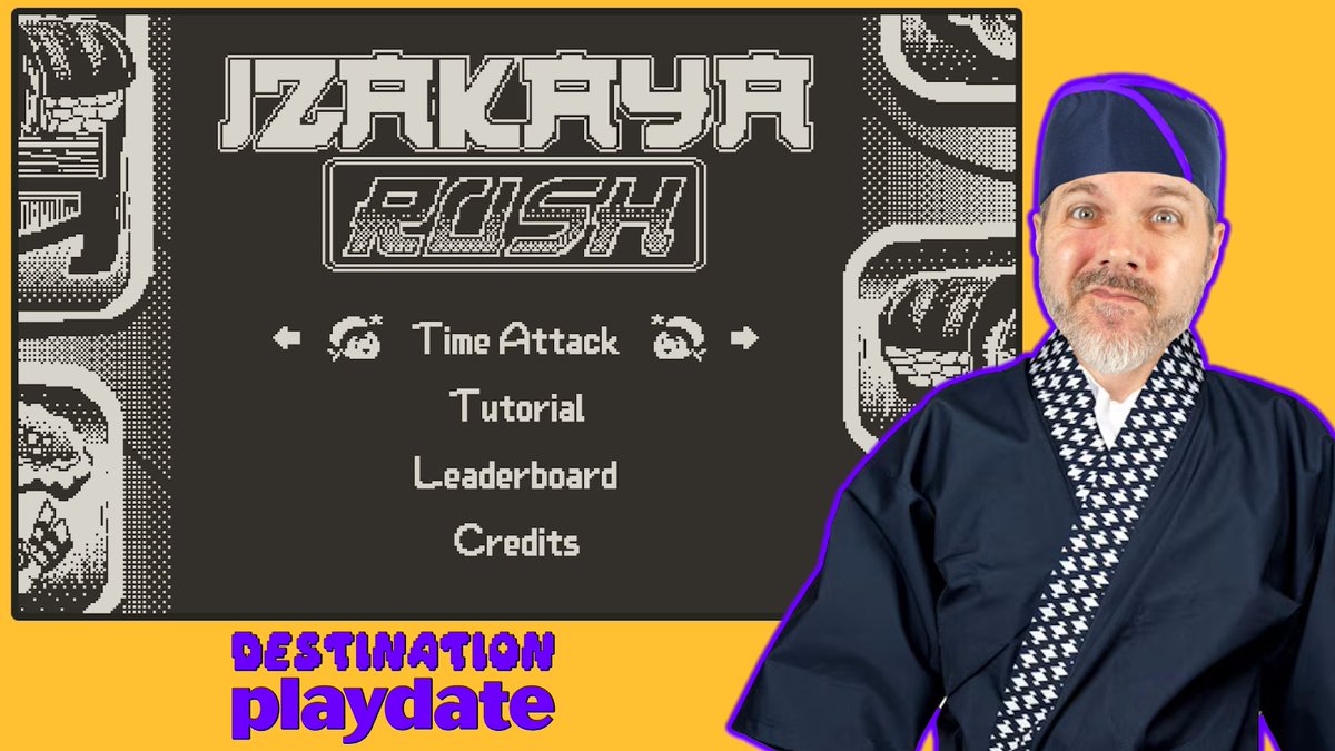 HelloPlaydate's tweet photo. 🟨🟨🟨
Izakaya Rush - Playdate gameplay + impressions
🟨🟨🟨
https://t.co/vQ3b7DRm7r

#playdate https://t.co/Jacf5ZPZZq
